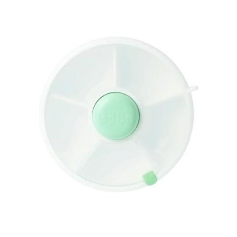 Miętowy pojemnik na przekąski GoBe Snack Spinner Mint Green - przód