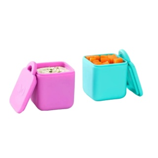 Szczelne pojemniczki do lunch boxa OMIE OmieDip Pink / Teal różowy i turkusowy