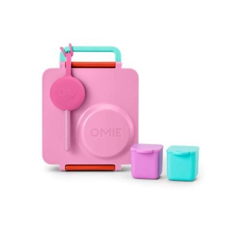 Szczelne pojemniczki do lunch boxa OMIE OmieDip Pink / Teal różowy i turkusowy - kolor
