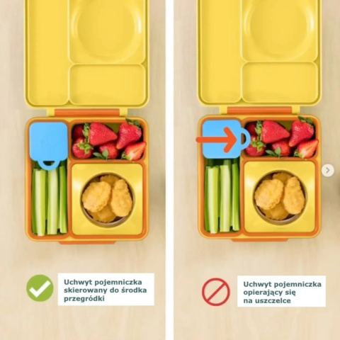 Szczelne pojemniczki do lunch boxa OMIE OmieDip Pink / Teal różowy i turkusowy - wkłady