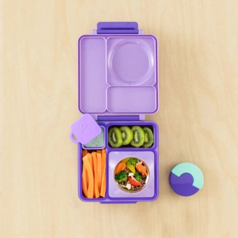 Szczelne pojemniczki do lunch boxa OMIE OmieDip Purple / Orange fioletowy i pomarańczowy - w lunch box
