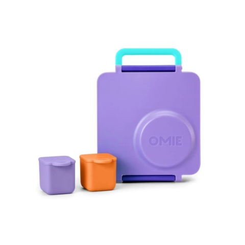 Szczelne pojemniczki do lunch boxa OMIE OmieDip Purple / Orange fioletowy i pomarańczowy