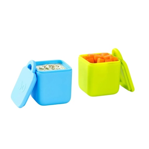 Szczelne pojemniczki do lunch boxa OMIE OmieDip Blue / Lime niebieski i limonkowy