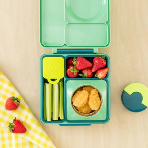 Szczelne pojemniczki do lunch boxa OMIE OmieDip Blue / Lime niebieski i limonkowy - limonkowy