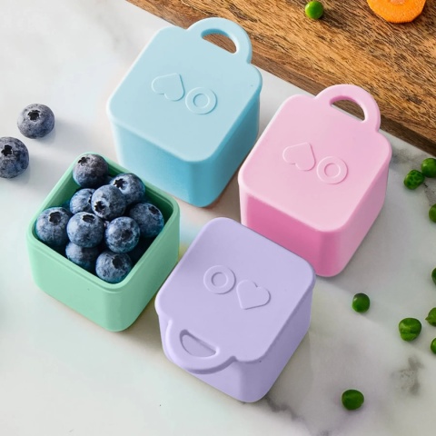 Szczelne pojemniczki do lunch boxa OMIE OmieDip Blue / Mint niebieski i miętowy - kolory