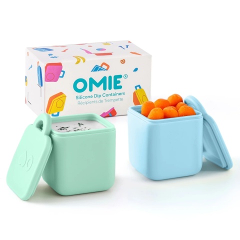 Szczelne pojemniczki do lunch boxa OMIE OmieDip Blue / Mint niebieski i miętowy - opakowanie