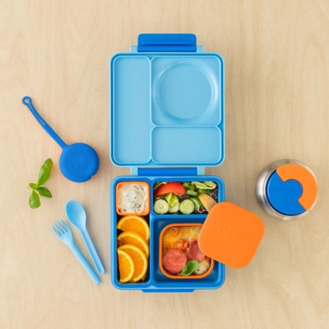 Pojemnik na przekąski OMIE OMIESNACK Blue błękitny - w lunch box
