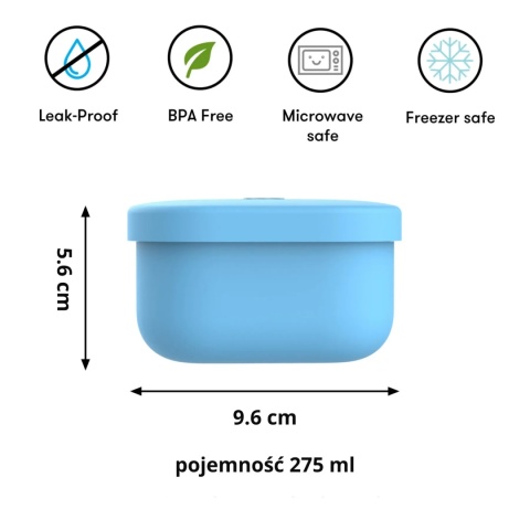 Pojemnik na przekąski OMIE OMIESNACK Blue błękitny - wymiar