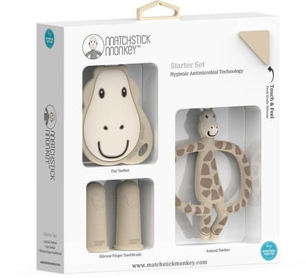 Zestaw startowy do ząbkowania Matchstick Monkey Giraffe - opakowanie