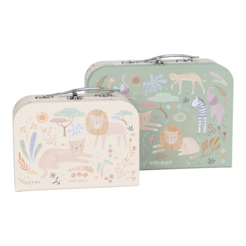 Zestaw walizeczek Little Dutch Safari Friends - kolor