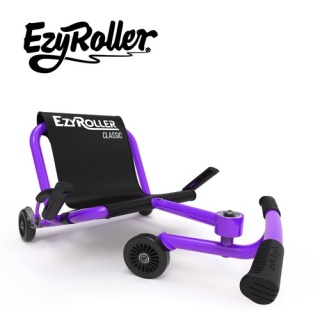 Fioletowy pojazd gokart napędzany nogami EzyRoller