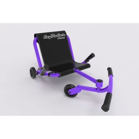 Fioletowy pojazd gokart napędzany nogami EzyRoller