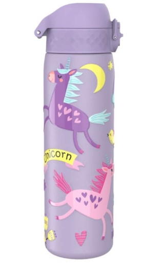 Fioletowa butelka termiczna w jednorożce ION8 Unicorns 500 ml Periwinkle
