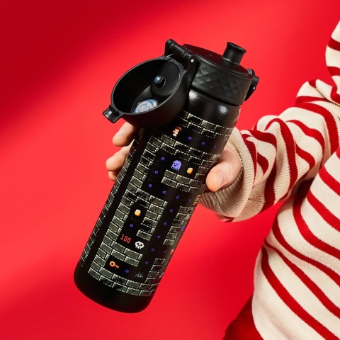 Czarna butelka termiczna w gry komputerowe ION8 Gamer 500 ml - wielkość