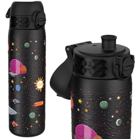 Czarna butelka termiczna w kosmos ION8 Spaceships 500 ml