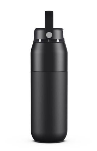 Czarna butelka termiczna ze słomką ION8 Urban Straw 540 ml Panther Black