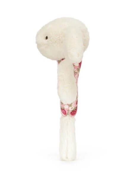 Grzechotka jellycat króliczek w wiśnieGrzechotka jellycat króliczek w wiśnie - bok