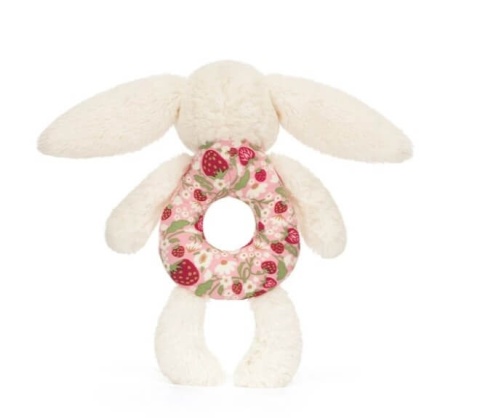 Grzechotka jellycat króliczek w wiśnie - tył