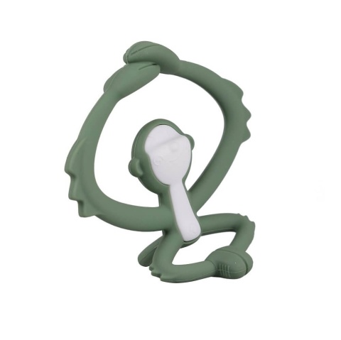 Zielony gryzak małpka Mombella Light Green - bok