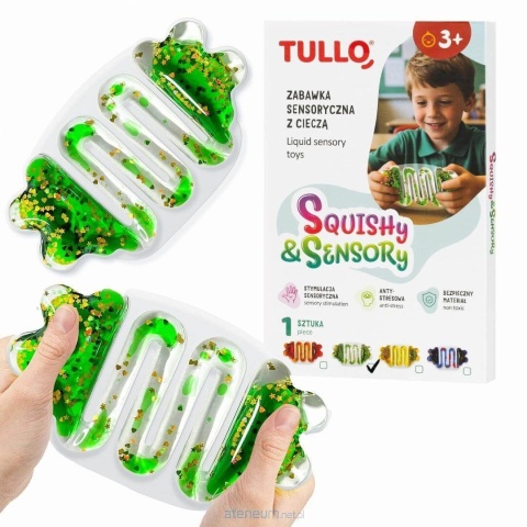 Zielony gniotek sensoryczny z cieczą squishy Tullo