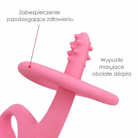 Różowy gryzak słonik Mombella Dancing Elephant Pink - cechy