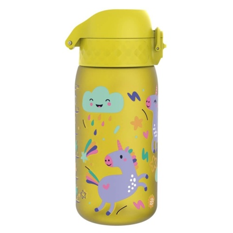 Żółte butelka w jednorożce ION8 350ml Unicorns Yellow - bok