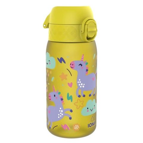 Żółte butelka w jednorożce ION8 350ml Unicorns Yellow - przód