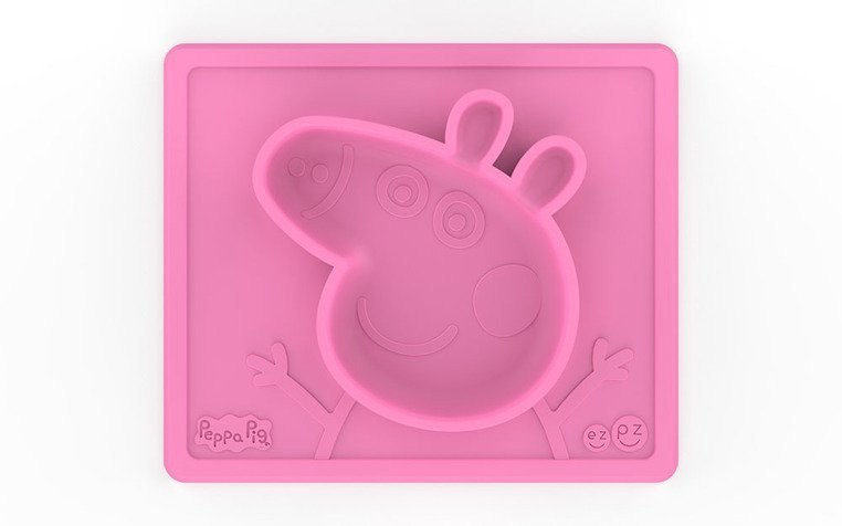 EZPZ Silikonowa miseczka z podkładką 2w1 Peppa Pig™ różowa EZPZ Silikonowa miseczka z podkładką 2w1 Peppa Pig™ różowa