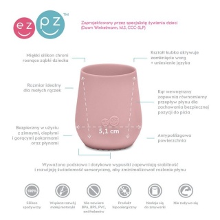 EZPZ Silikonowy kubeczek Tiny Cup pastelowy róż 60 ml