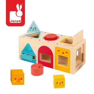 Drewniany sorter figur geometrycznych Janod - kształty i kolory