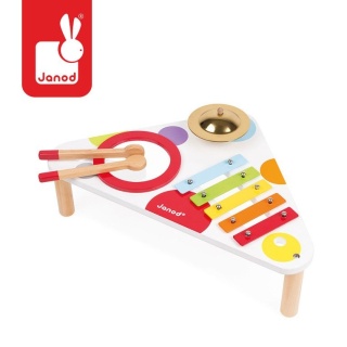 Drewniany stolik muzyczny Janod Confetti - mini instrumenty dla dzieci