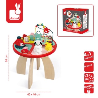 Janod Stolik edukacyjny duży drewniany Baby Forest