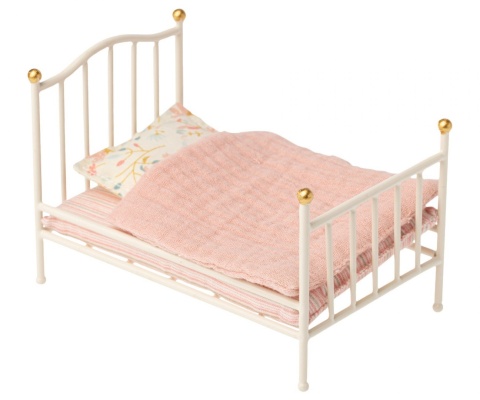 Maileg Łóżeczko dla myszek i króliczków - Vintage bed, Mouse Off white