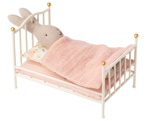 Maileg Łóżeczko dla myszek i króliczków - Vintage bed, Mouse Off white