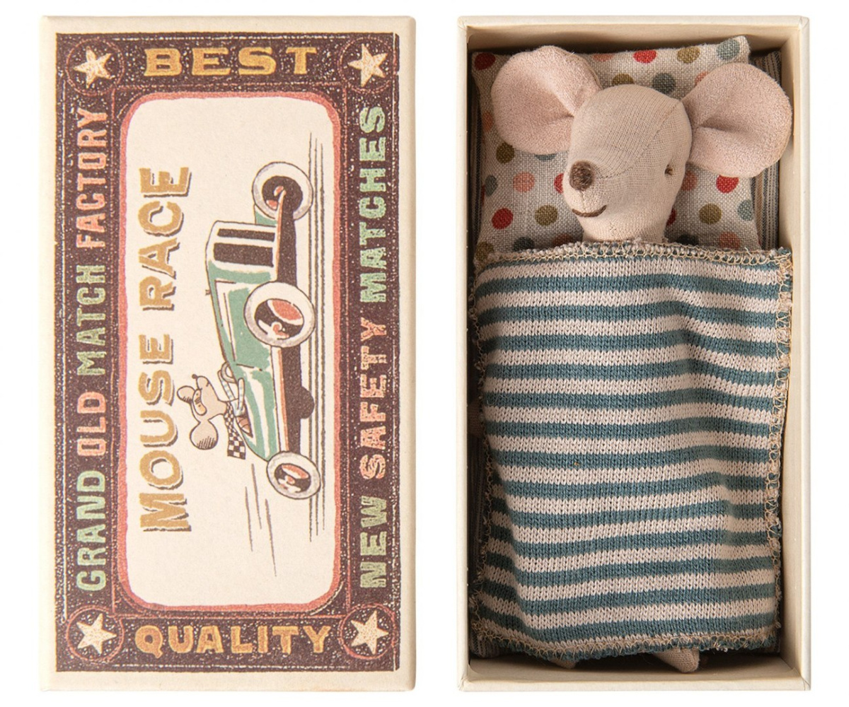 Maileg Starszy brat w pudełki od zapałek - Big brother mouse in matchbox Maileg Starszy brat w pudełki od zapałek - Big brother mouse in matchbox
