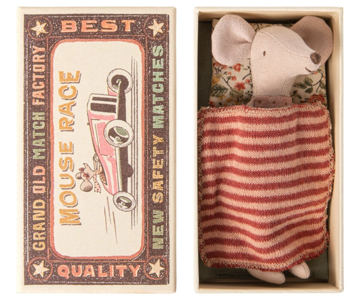 Maileg Starsza siostra w pudełki od zapałek - Big sister mouse in matchbox Maileg Starsza siostra w pudełki od zapałek - Big sister mouse in matchbox