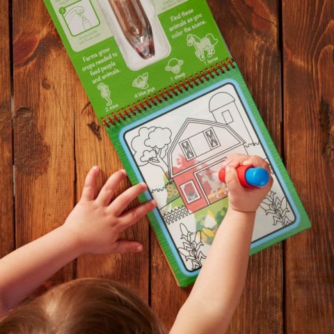 Kolorowanka wodna Melissa&Doug Farma - 4 obrazki i magiczny pędzel Kolorowanka wodna Melissa&Doug Farma - 4 obrazki i magiczny pędzel