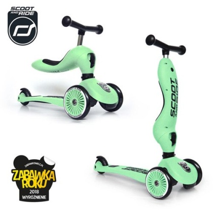 Jeździk i hulajnoga 2w1 ScootandRide Highwaykick 1 Kiwi