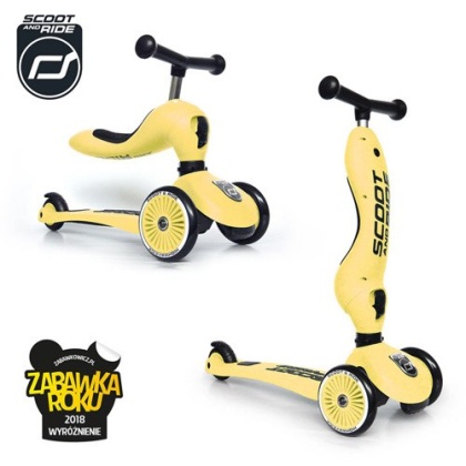 Jeździk i hulajnoga 2w1 ScootandRide Highwaykick 1 Lemon