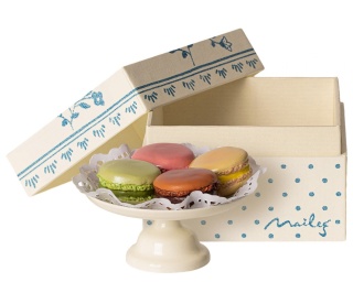 Patera z makaronikami Maileg - Macarons et chocolat chaud