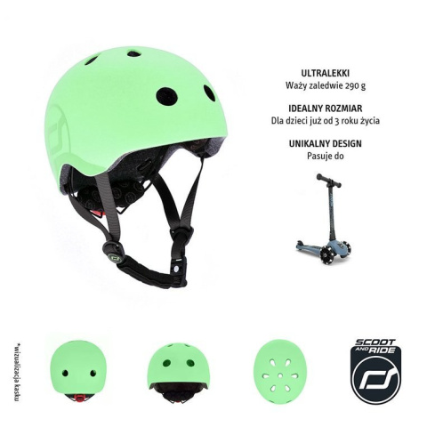 SCOOTANDRIDE Kask S-M dla dzieci 3+ Kiwi kolekcja Icecream 2020