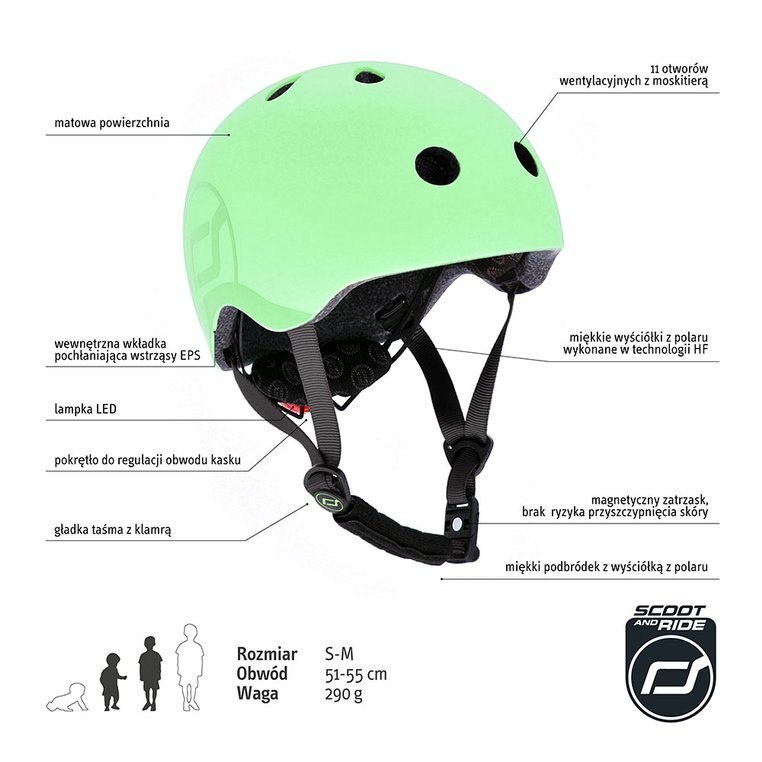SCOOTANDRIDE Kask S-M dla dzieci 3+ Kiwi kolekcja Icecream 2020 SCOOTANDRIDE Kask S-M dla dzieci 3+ Kiwi kolekcja Icecream 2020