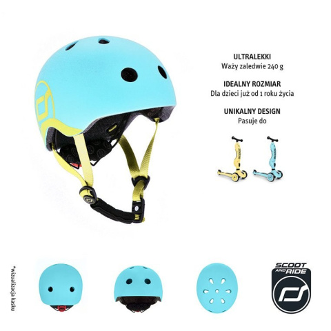 Kask dla dzieci Scootandride XXS-S Blueberry Kask dla dzieci Scootandride XXS-S Blueberry