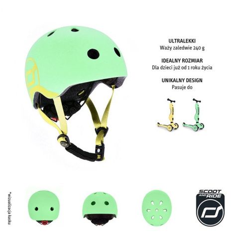 Kask dla dzieci Scoot & Ride - XXS-S - 1-5 lat - Kiwi Kask dla dzieci Scoot & Ride - XXS-S - 1-5 lat - Kiwi