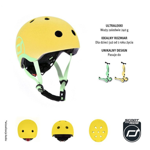 SCOOTANDRIDE Kask XXS-S dla dzieci 1-5 lat Lemon kolekcja Icecream 2020 SCOOTANDRIDE Kask XXS-S dla dzieci 1-5 lat Lemon kolekcja Icecream 2020
