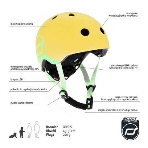 SCOOTANDRIDE Kask XXS-S dla dzieci 1-5 lat Lemon kolekcja Icecream 2020 SCOOTANDRIDE Kask XXS-S dla dzieci 1-5 lat Lemon kolekcja Icecream 2020