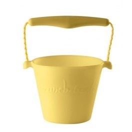 Składane wiaderko do wody i piasku Scrunch Bucket - Pastelowy Żółty