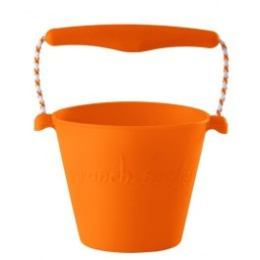 Składane wiaderko do wody i piasku Scrunch Bucket - Pomarańczowy