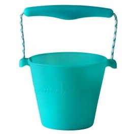 Składane wiaderko do wody i piasku Scrunch Bucket - Turkusowy