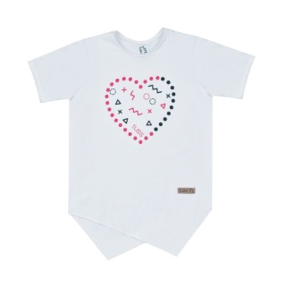 Tuss T-shirt koszulka z krótkim rękawem biały HEART